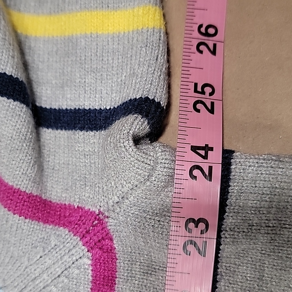 La Ligne for Target Gray Sweater with Multi-Color Stripes, Long Sleeve, EUC - Picture 7 of 11
